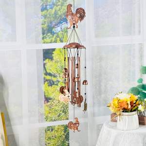 Gallo campanelli eolici giraffa all'aperto regali per donne/uomini/mamma/moglie/nonna regali di compleanno regalo commemorativo in metallo WindChime - Product Image 4
