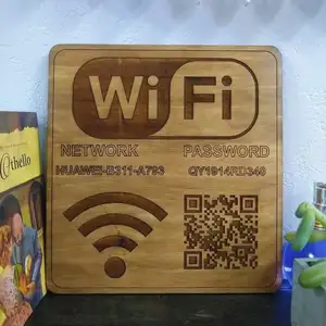 New style QR code With Barcode RFID Ecofriendly NFC Wooden Cards