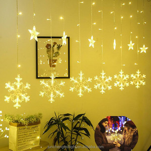 Rideau décoratif d'intérieur Led flocon de neige lumière Icicle lumières <span class=keywords><strong>guirlande</strong></span> de noël lampe jardin <span class=keywords><strong>maison</strong></span> éclairage de nuit - Product Image 4