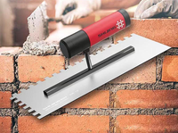 Truelle carrée crantée en acier inoxydable SHIJING 5100-12/15, outil manuel pour la maçonnerie et le plâtrage, idéal pour le ciment, la mastication et la décoration