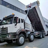 Truk Dump Howo-NX 8x4, 400 Tenaga Kuda, untuk Konstruksi Pertambangan dan Pengangkutan Pasir dan Kerikil
