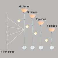 Lantai-Lámpara de pie Vertical para sala de estar, trípode