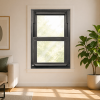 Fenêtres à guillotine en aluminium en gros, double vitrage, fenêtre coulissante verticale, fabricant sur mesure