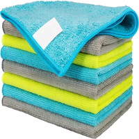 Chiffon de nettoyage en microfibre étiquette de logo personnalisée nettoyage à domicile serviettes en tissu de nettoyage multifonctionnelles très absorbantes