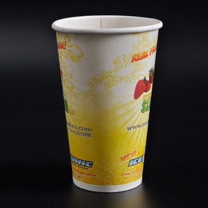 Taza de refrescos desechable con pajita, logotipo personalizado impreso - Product Image 2