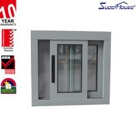 Fenêtre coulissante en aluminium AS2047, classement incendie BAL, moustiquaire de sécurité en acier inoxydable 316, anti-corrosion, pour bâtiments résidentiels