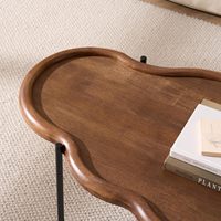 Table basse en bois massif de style moderne Senwell - Utilisation multifonctionnelle, écologique et durable, meubles pour la maison