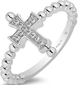 Silver Cross Jewelry with Zircon Luxury Wedding & Party Rings 10 Days Delivery <b>Time</b> - Product Image 1