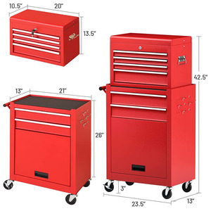 Caja de herramientas rodante OEM de alta resistencia con cajones, caja rígida OEM CRV, para taller, garaje, de acero inoxidable - Product Image 6