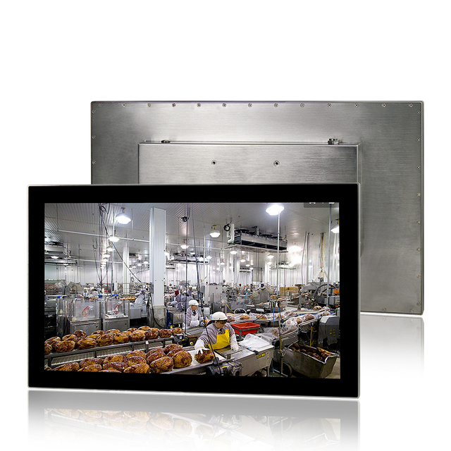 24 Inch Outdoor Grade IP69K Waterproof Stainless Steel Shell Fanless Integrated Device Industrial Panel PC
