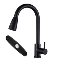 Robinet de cuisine extractible en acier inoxydable brossé, double mode de pulvérisation, levier unique, Grifos de Cocina