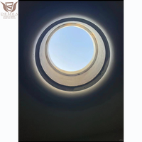 DEMEA Luxe Rénovation Maison Conception Sans Cadre Lucarne Électrique avec Interrupteur Mural Contrôle Automatique Rooflight Rond