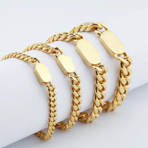 Collar de <span class=keywords><strong>Cadena</strong></span> <span class=keywords><strong>Cubana</strong></span> de Hip Hop Personalizado, Chapado <span class=keywords><strong>en</strong></span> <span class=keywords><strong>Oro</strong></span> de 18k para Hombre, <span class=keywords><strong>Cadena</strong></span> <span class=keywords><strong>Cubana</strong></span> de Acero Inoxidable Estilo Miami - Product Image 1