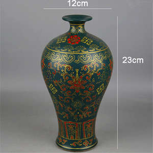 Qualité Pas Cher Prix Qing <span class=keywords><strong>Yong</strong></span> Zheng Antique Vase En Céramique Malachite Vert Émail Vase Pour Ancienne Collection De Porcelaine - Product Image 6