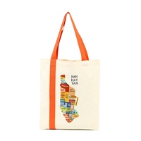 Sac fourre-tout en coton blanc épais, grand format, avec logo imprimé sur mesure, pour promotion
