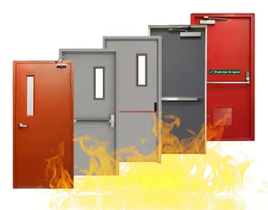 Steel Fireproof Safety <strong>Doors</strong> Suitable for Apartment Hospitals. Anti-theft and Heat Insulation. 30 - 90 Minutes. - Product Image 1