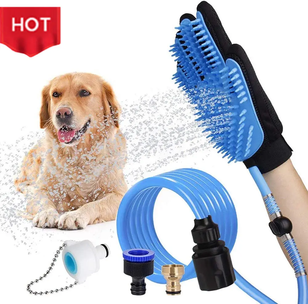 Pet saç çıkarıcı pet temizleme fırçası kauçuk beş parmak Deshedding Pet bakım eldiven köpek hayvanlar banyo