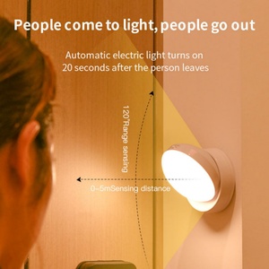 LED Creative Induction <b>Motion</b> <b>Sensor</b> <b>Light</b> 360 Rotation Rechargeable Wall Lamp <b>Light</b> for Bedside Staircase - Product Image 6