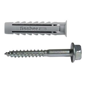 FISCHER - 524496 Fijación de nailon con cabeza hexagonal brida tornillo para madera SX 12 BM K - EAN 8001132037232 ANCLAJES MECÁNICOS - Product Image 1