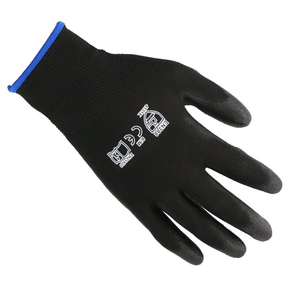 ถุงมือทำงานนิรภัย โพลีเอสเตอร์ ทนทาน กันลื่น ได้รับมาตรฐาน CE สีดำ ไนลอนและ PU สำหรับงานที่ต้องการความแม่นยำ - Product Image 5