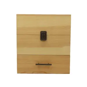 Manufacturer supplies wholesale pine multi-compartment drawer-type essential oil storage and packaging wooden boxes
