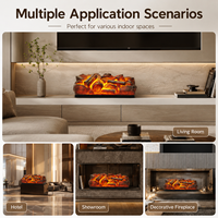 Bûches décoratives en résine imitation charbon pour inserts de cheminée électrique, décoration intérieure, lot multi-pièces