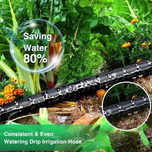 Manguera de remojo Camas de jardín, manguera plana de remojo Ahorra 80% de agua, manguera de goteo resistente y ligera para césped, plantas - Product Image 2