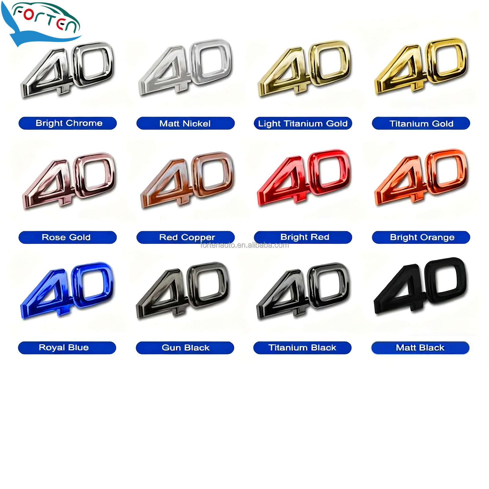 Emblème 3D en métal