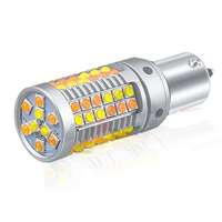 Ampoules LED 1157 7443 3157 T25 T20 3030 69SMD bicolores, feux de freinage, clignotants blancs et jaunes, feux de jour DRL