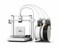 Versi Global A1 Combo Printer 3D Industri Desktop AMS FDM dengan Penyetelan Otomatis Volume Cetak, Mesin Pencetak Kartu SD