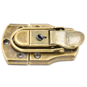 रेट्रो प्रकार प्राचीन <span class=keywords><strong>Drawbolt</strong></span> बंद होने कुंडी कुंडी धातु मामले सामान उड़ान मामले ताला लकड़ी बॉक्स हार्डवेयर विंटेज ताला Clasps - Product Image 2