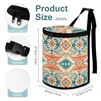 Sac de rangement cylindrique pliable et portable pour voiture, avec sangle réglable, en polyester imperméable, fermeture éclair, grande capacité, pour déchets