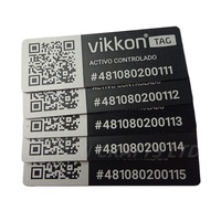 Código QR personalizado Número de serie Etiqueta de aluminio Etiqueta de logotipo de código de barras de metal