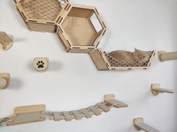XIANGLONG Maison murale moderne en bois à motif animalier, écologique, pour chats et chiens, avec structure d'escalade et jouet pour animaux de compagnie