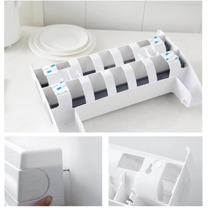 DS1450 3-In-1 mutfak plastik sarma dağıtıcı kesici kağıt havlu tutacağı duvara monte plastik folyo dağıtıcı slayt ile - Product Image 6