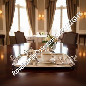 Sheffield Silver Metal Rectangular Tray Royal Family Luxury Classic Design with Handles for Restaurants and Hotels All-Season - Product Image 3