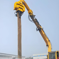 Accesorio para Excavadora, Martillo Vibrador de Tipo Vertical, Hincadora para Excavadora, Proyectos de Cimentación con Pilotes