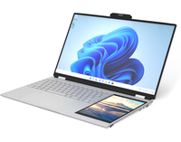 Laptop Layar Ganda 15.6 Inci 7 Inci Layar Sentuh Intel N100 IPS Laptop Windows 10/11 Laptop Bisnis Dapat Disesuaikan OEM / ODM