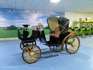 Nouvelle calèche de luxe pour mariage avec 4 roues en acier, idéale pour les visites royales et les chariots tirés par des chevaux - Product Image 2