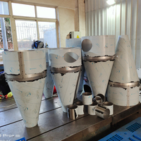 Collecteur de poussière cyclonique en acier inoxydable de qualité alimentaire sur mesure, purification des gaz de combustion, séparateur de poudre, fabrication de tôles