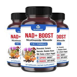 NAD+ Resveratrol Cúrcuma Quercetina de Alta Calidad para Adultos, Antioxidante, Antienvejecimiento, Salud Celular, Apoyo Energético, 60 Cápsulas - Product Image 2