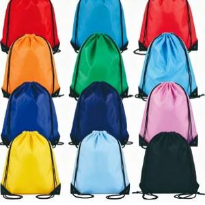 Promotion Gym <b>Drawstring</b> <b>Backpacks</b> Draw String Black Sports Nylon Bags Pocket Logo - Product Image 3