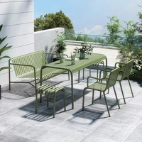 Maison Table À Manger Ensemble Hôtel Restaurant En Acier Commercial Café Thé Table D'appoint En Métal Jambes Mobilier De Jardin Moderne
