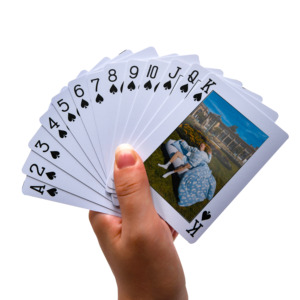 Naipes de póquer con logotipo personalizado <span class=keywords><strong>VIP</strong></span> para Casino impreso arte de madera 0,3mm 100% plástico resistente al agua con caja de papel para eventos familiares - Product Image 5