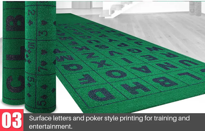 PGM TL012 China Factory Indoor Letter/Poker Game Golf Putting Mat