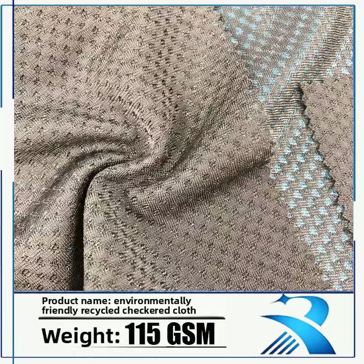 Wholesale 100% Polyester Plaid Brushed Breathable Fabric 155cm 115gsm Soft Knit for Sportswear Loungewear Towels Tents & Bags