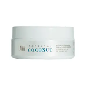 Lana Brasiles | Tropical Coconut Cream | Immediate Repair Of Damaged Hair | 200 Gr / 17.6 Oz.