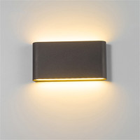 Applique murale LED extérieure et intérieure 6W 12W en aluminium étanche haut et bas