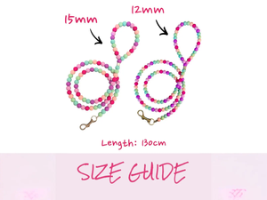 Correa para Perro con Cuentas, Color Rosa Pastel, Diseño Único, Hecha a Mano, para Cachorros y Gatos - Product Image 6