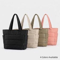 Nouveau sac fourre-tout matelassé de luxe, grande capacité, sac à bandoulière en nylon imperméable pour femmes, idéal pour la gym et les voyages, fournisseur en gros